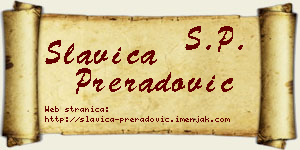 Slavica Preradović vizit kartica